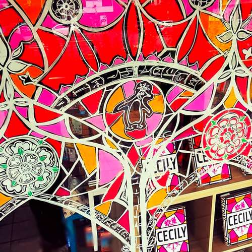 Creating a window display for CECILY by Annie Garthwaite